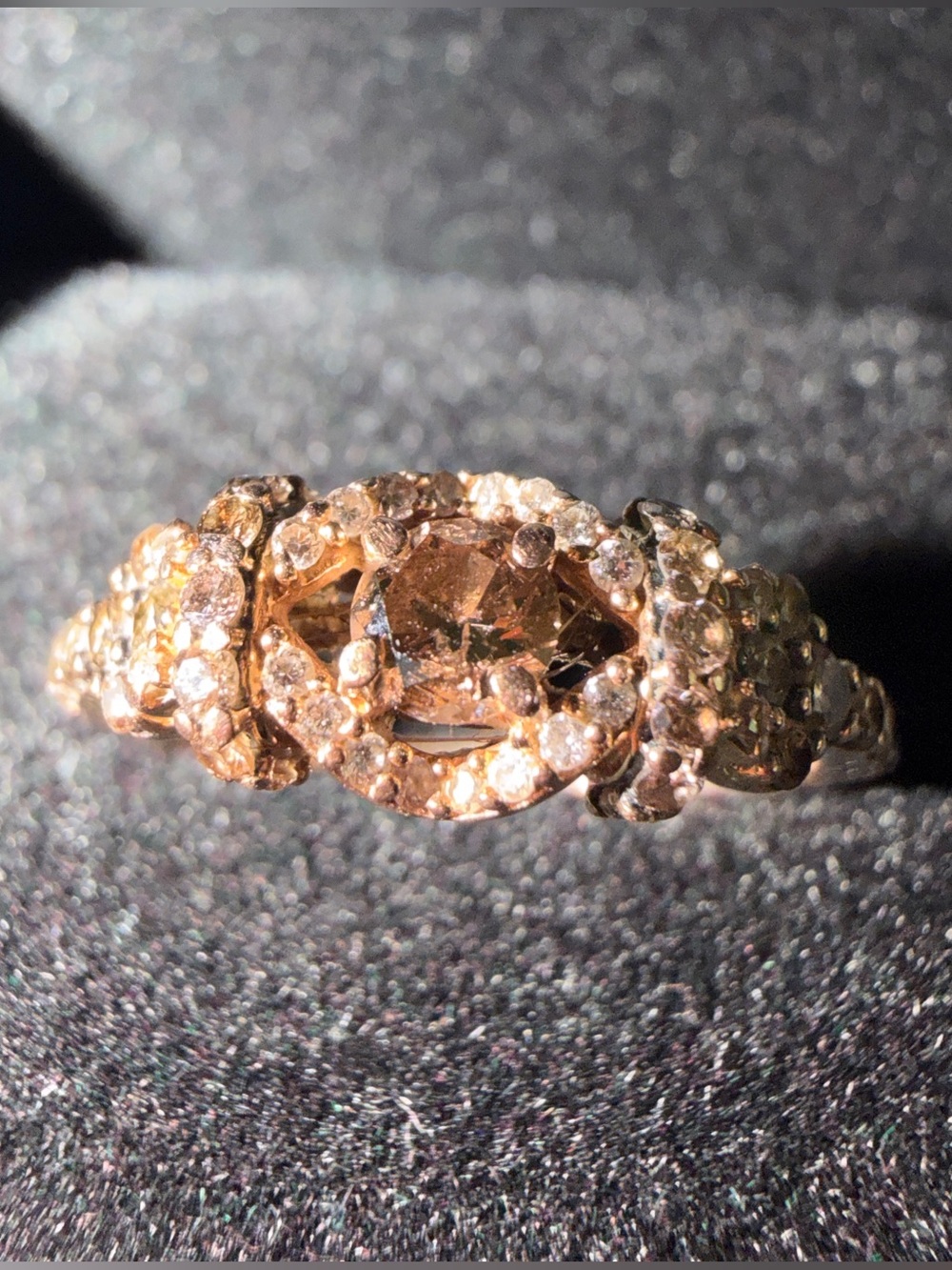 Le Vian 14K Rose Gold Chocolate Natural Diamond G/VS Ring Sz7 - Picture 3 of 15